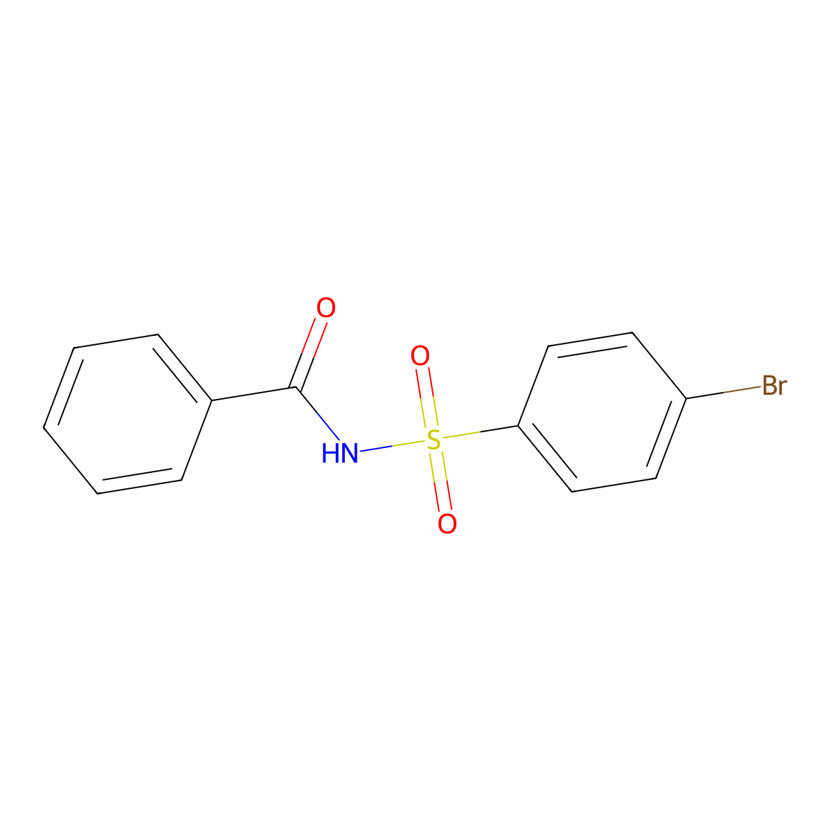 N-(4-bromobenzenesulfonyl)benzamide molecular structure, CAS 14067-99-3