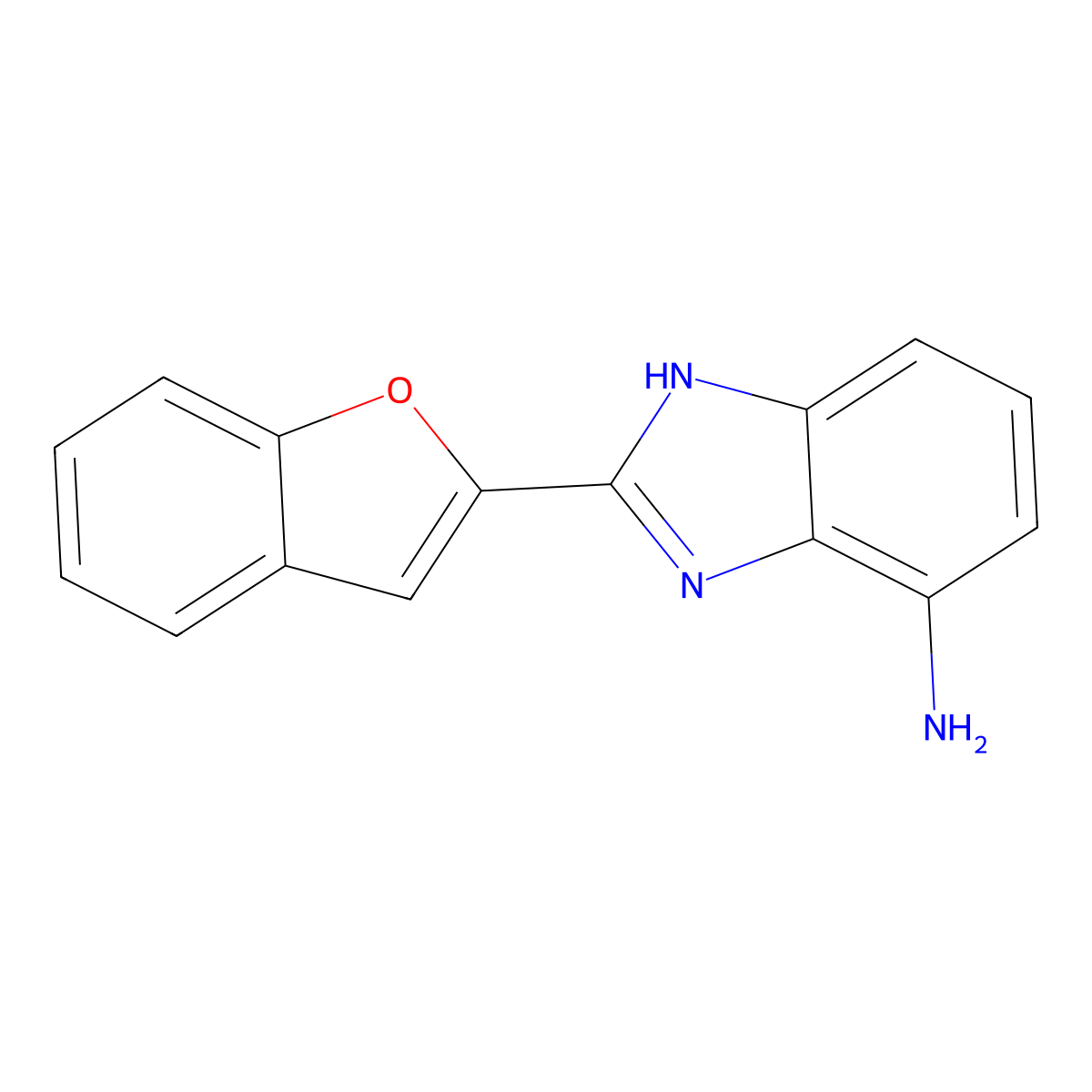 2-(1-Benzofuran-2-YL)-1H-1,3-benzodiazol-7-amine molecular structure, CAS 1406700-21-7