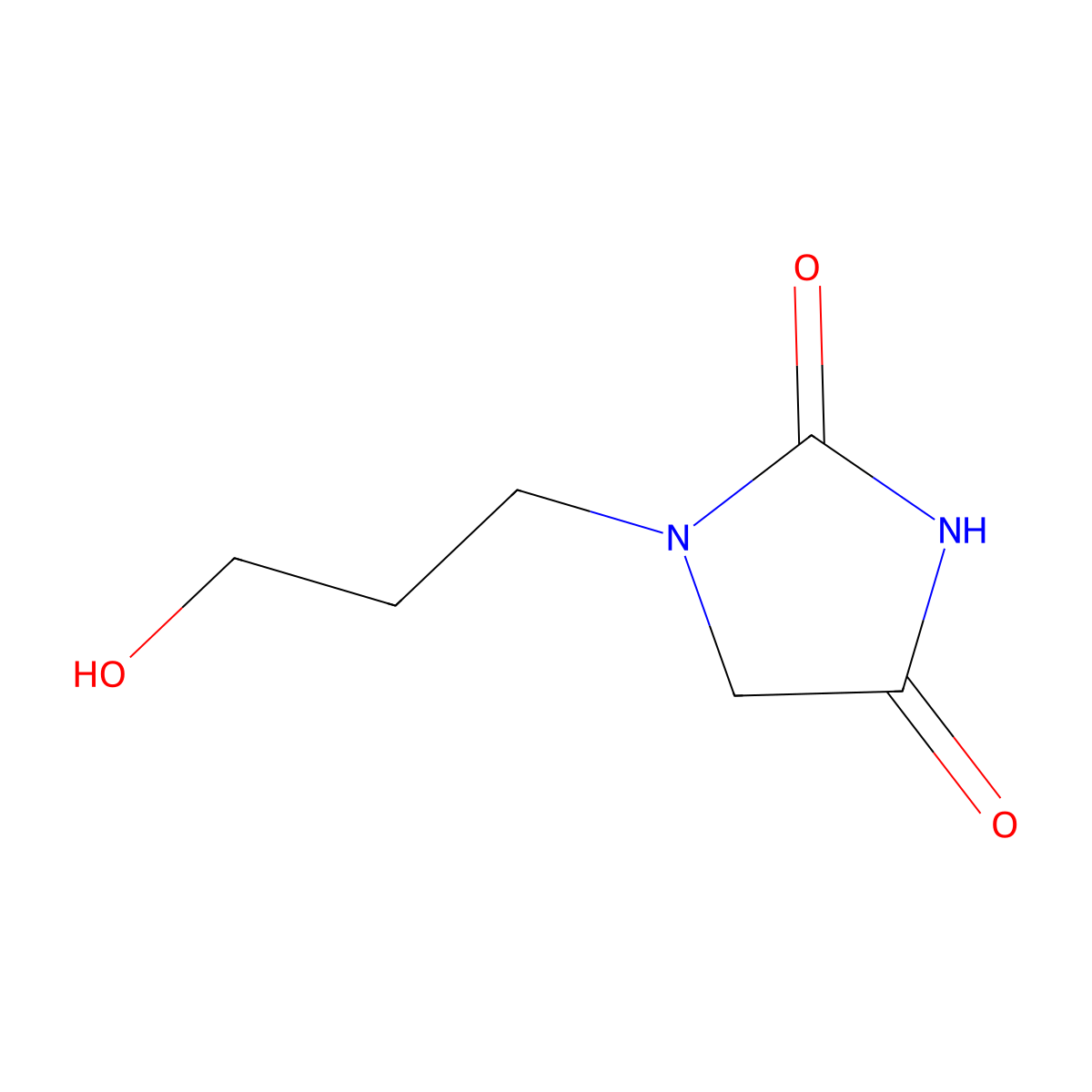 1-(3-Hydroxypropyl)imidazolidine-2,4-dione molecular structure, CAS 1406725-09-4
