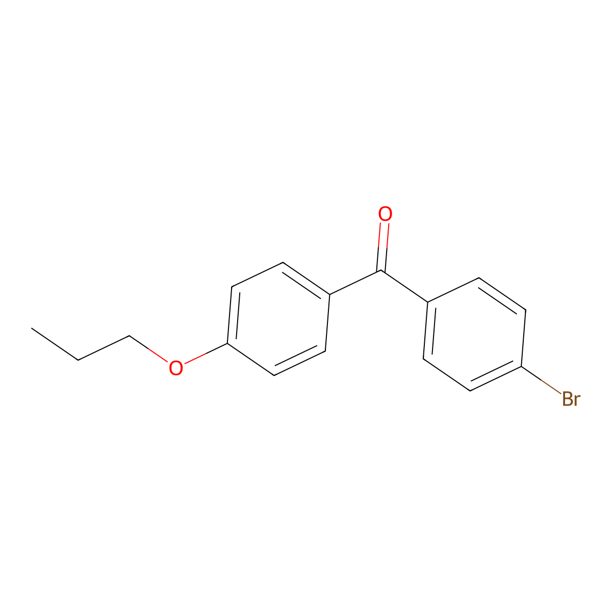 (4-Bromophenyl)(4-propoxyphenyl)methanone molecular structure, CAS 1406745-01-4