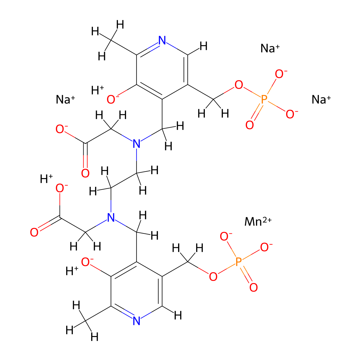 Mangafodipir Trisodium molecular structure, CAS 140678-14-4