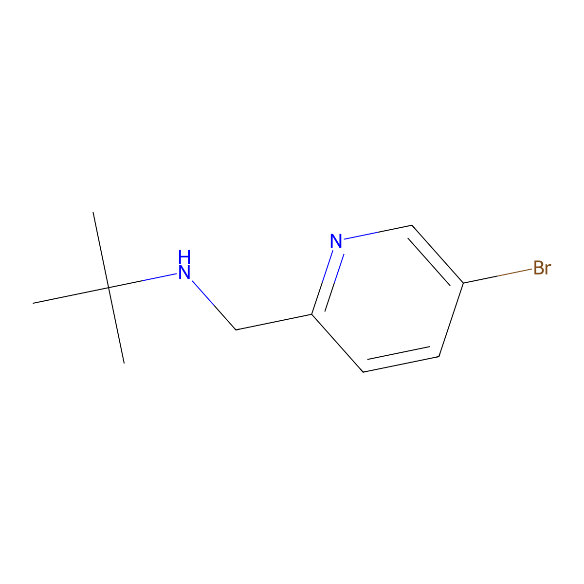 [(5-Bromopyridin-2-yl)methyl](tert-butyl)amine molecular structure, CAS 1406786-33-1