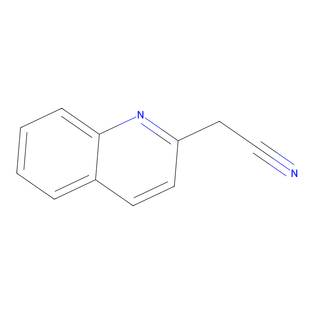 2-(Quinolin-2-yl)acetonitrile molecular structure, CAS 14068-28-1