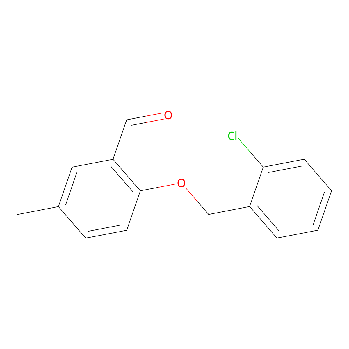 2-((2-Chlorobenzyl)oxy)-5-methylbenzaldehyde molecular structure, CAS 1406801-66-8