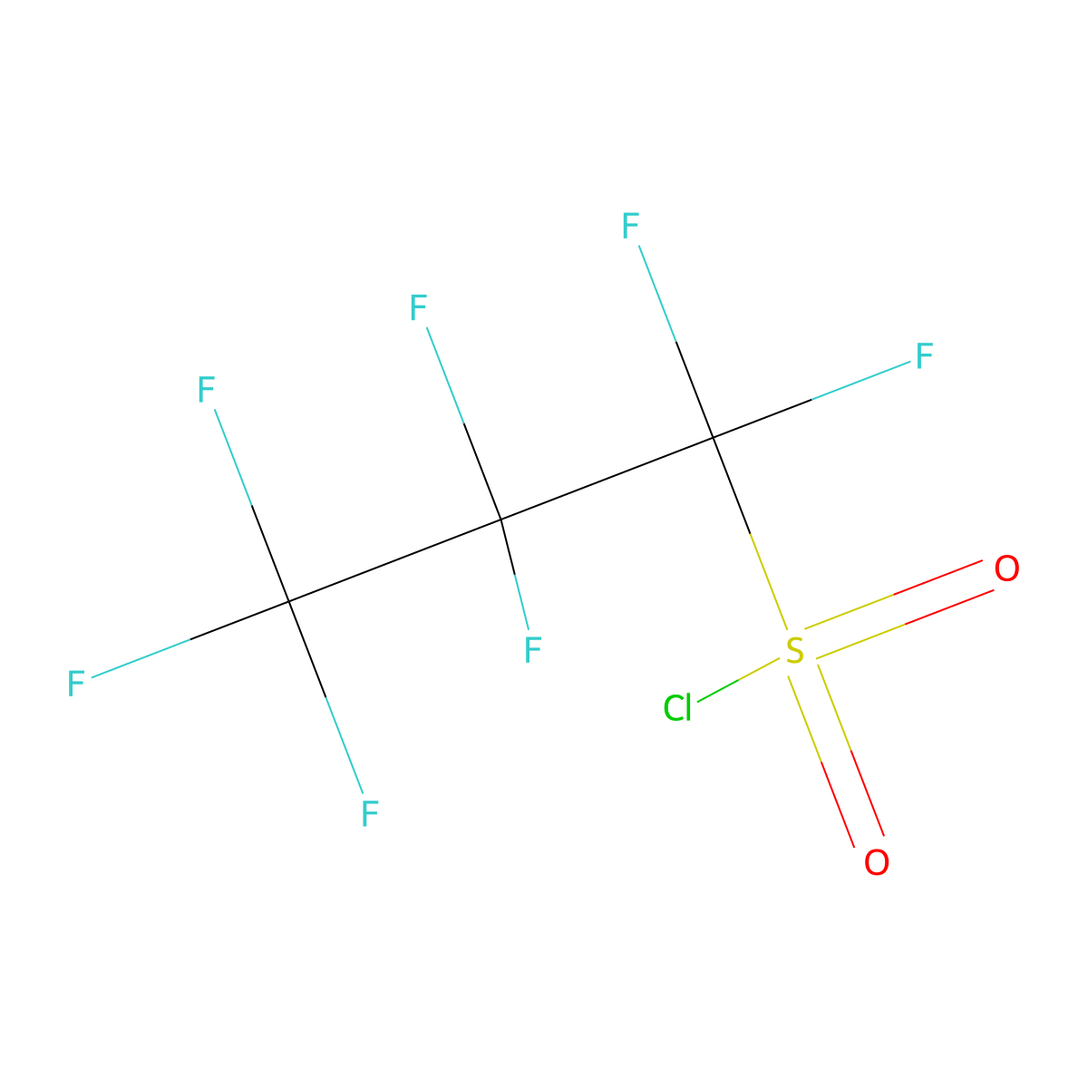 1,1,2,2,3,3,3-Heptafluoropropane-1-sulfonyl chloride molecular structure, CAS 140681-08-9