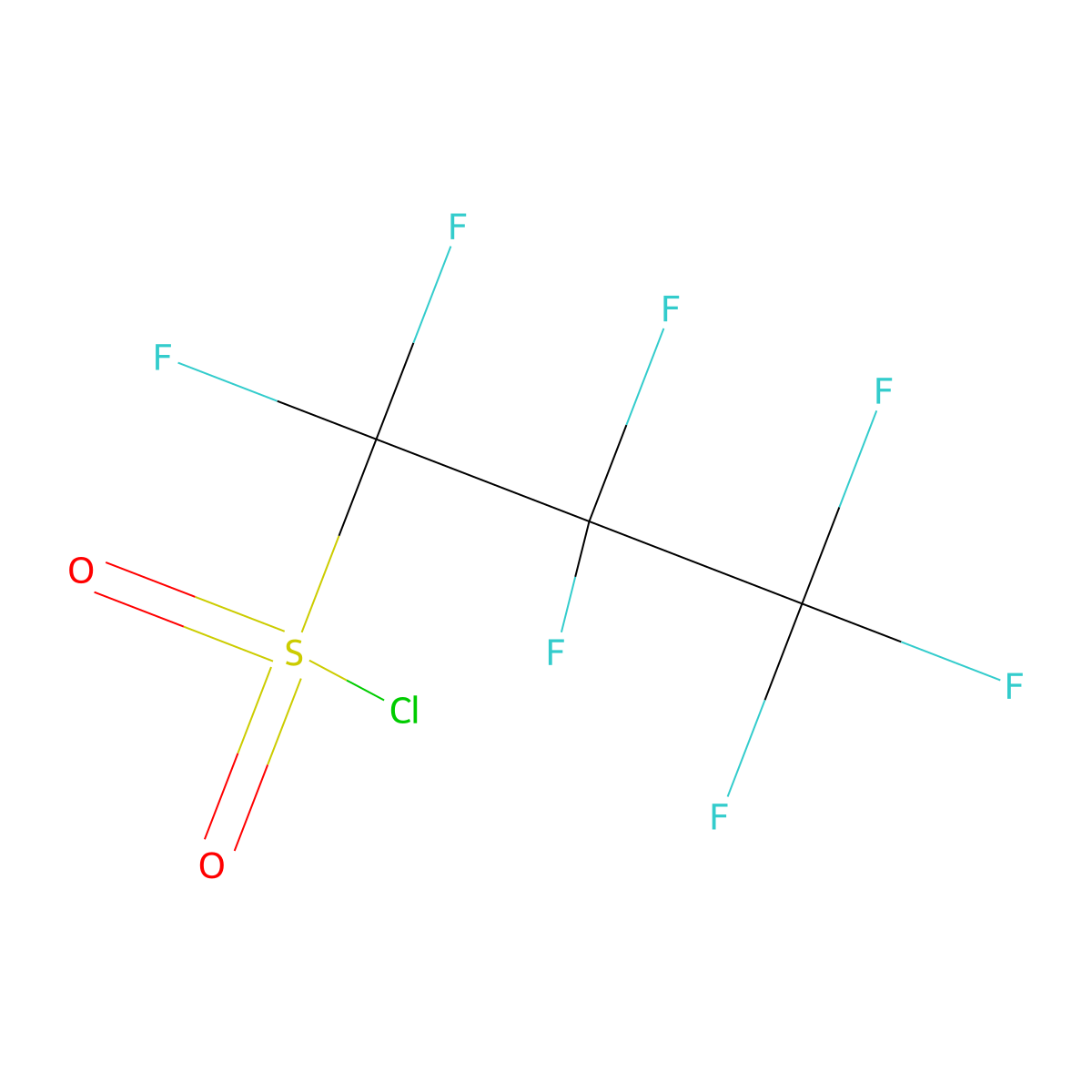1,1,2,2,3,3,3-Heptafluoropropane-1-sulfonyl chloride molecular structure, CAS 140681-08-9