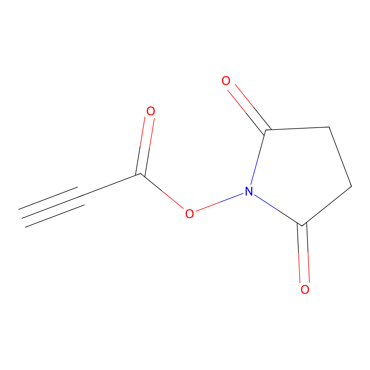 2,5-Pyrrolidinedione, 1-[(1-oxo-2-propynyl)oxy]- molecular structure, CAS 140681-41-0