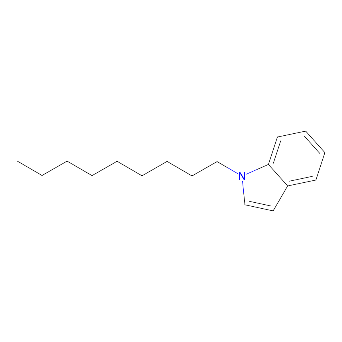 1-nonyl-1H-indole molecular structure, CAS 1406828-59-8