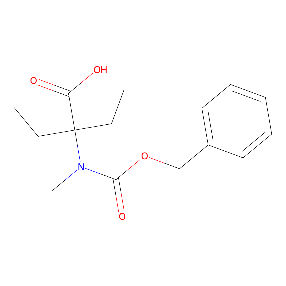2-{[(Benzyloxy)carbonyl](methyl)amino}-2-ethylbutanoic acid molecular structure, CAS 1406836-45-0