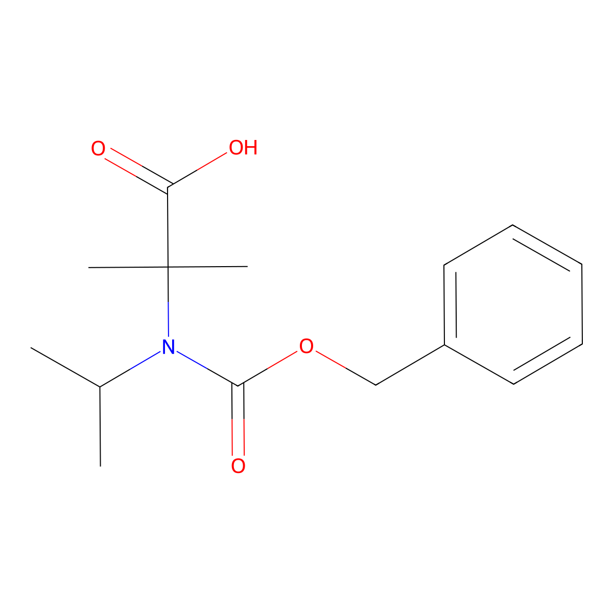 2-{[(Benzyloxy)carbonyl](propan-2-yl)amino}-2-methylpropanoic acid molecular structure, CAS 1406840-19-4