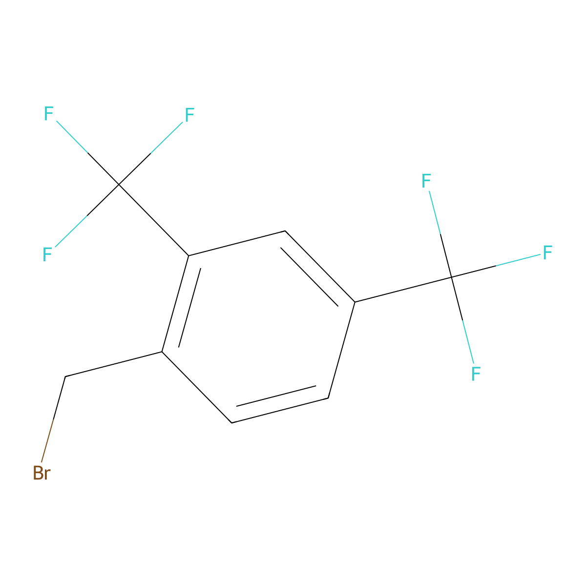 2,4-Bis(trifluoromethyl)benzyl bromide molecular structure, CAS 140690-56-8