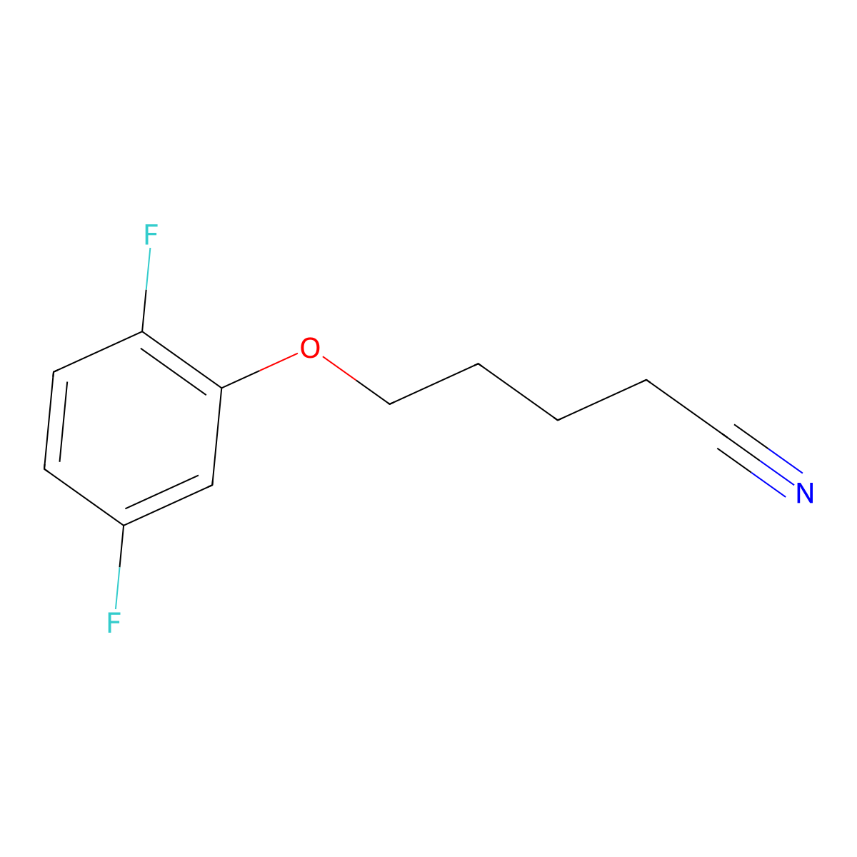 5-(2,5-Difluorophenoxy)pentanenitrile molecular structure, CAS 1406929-37-0