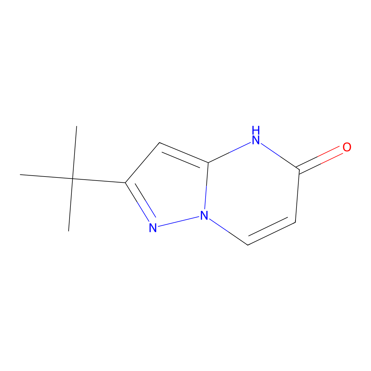2-tert-Butylpyrazolo[1,5-a]pyrimidin-5(1H)-one molecular structure, CAS 140705-38-0