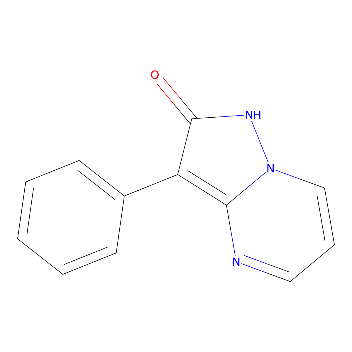 Pyrazolo[1,5-a]pyrimidin-2(1h)-one,3-phenyl- molecular structure, CAS 140706-30-5