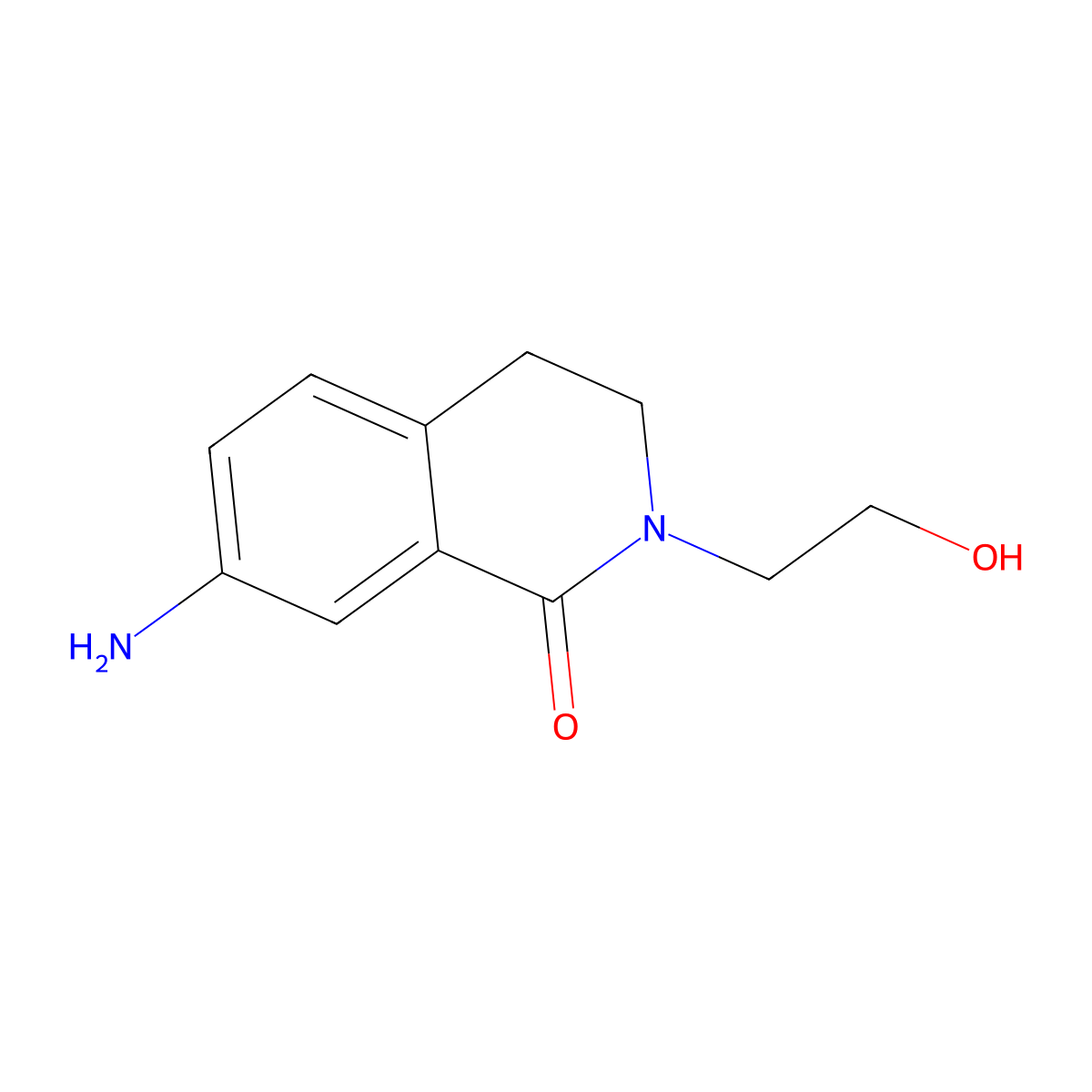 7-Amino-2-(2-hydroxyethyl)-3,4-dihydroisoquinolin-1(2h)-one molecular structure, CAS 1407067-86-0