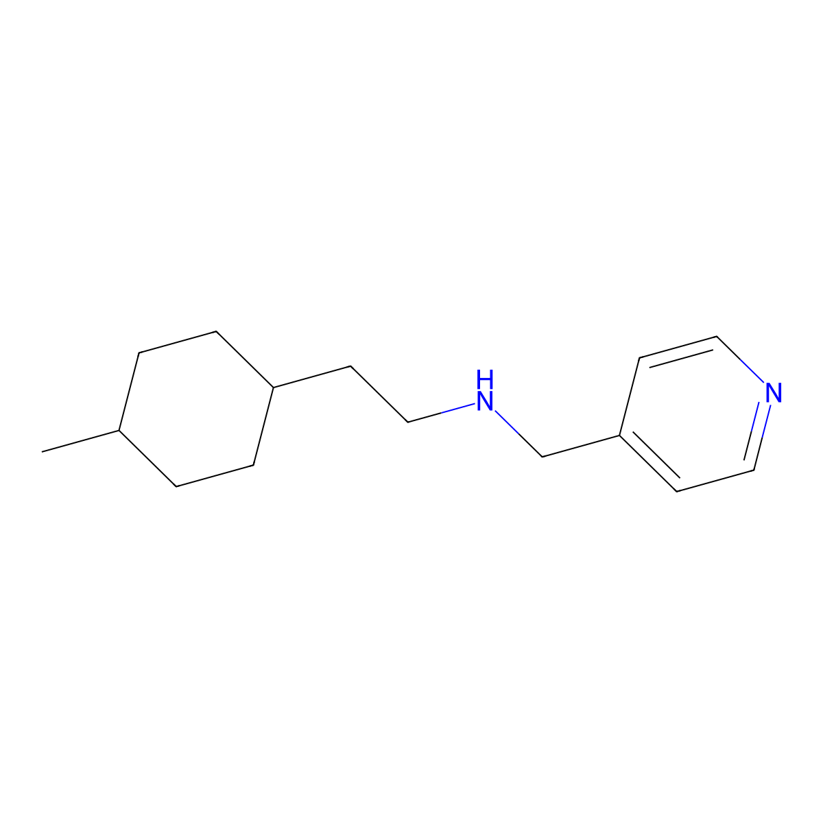2-(4-Methylcyclohexyl)-N-(pyridin-4-ylmethyl)ethan-1-amine molecular structure, CAS 1407068-92-1