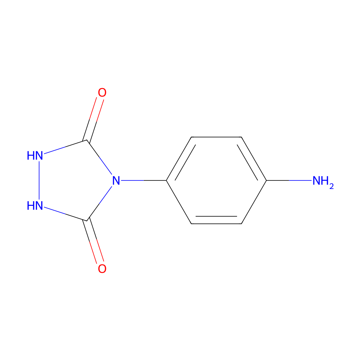 4-(4-Aminophenyl)-1,2,4-triazolidine-3,5-dione molecular structure, CAS 140707-19-3