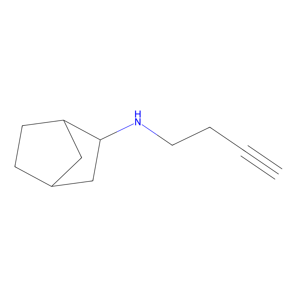N-(but-3-yn-1-yl)bicyclo[2.2.1]heptan-2-amine molecular structure, CAS 1407080-35-6