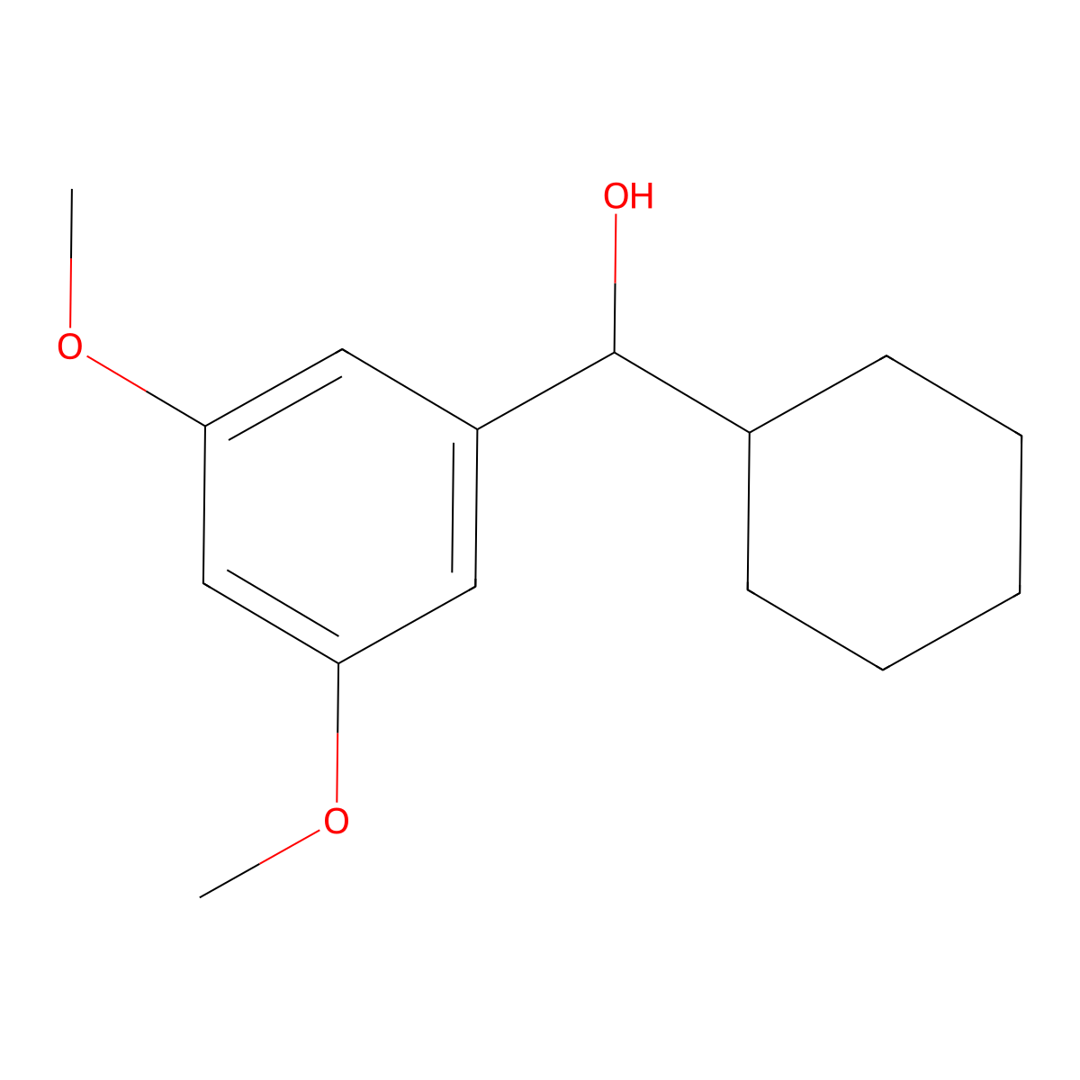 alpha-Cyclohexyl-3,5-dimethoxybenZenemethanol molecular structure, CAS 1407114-02-6