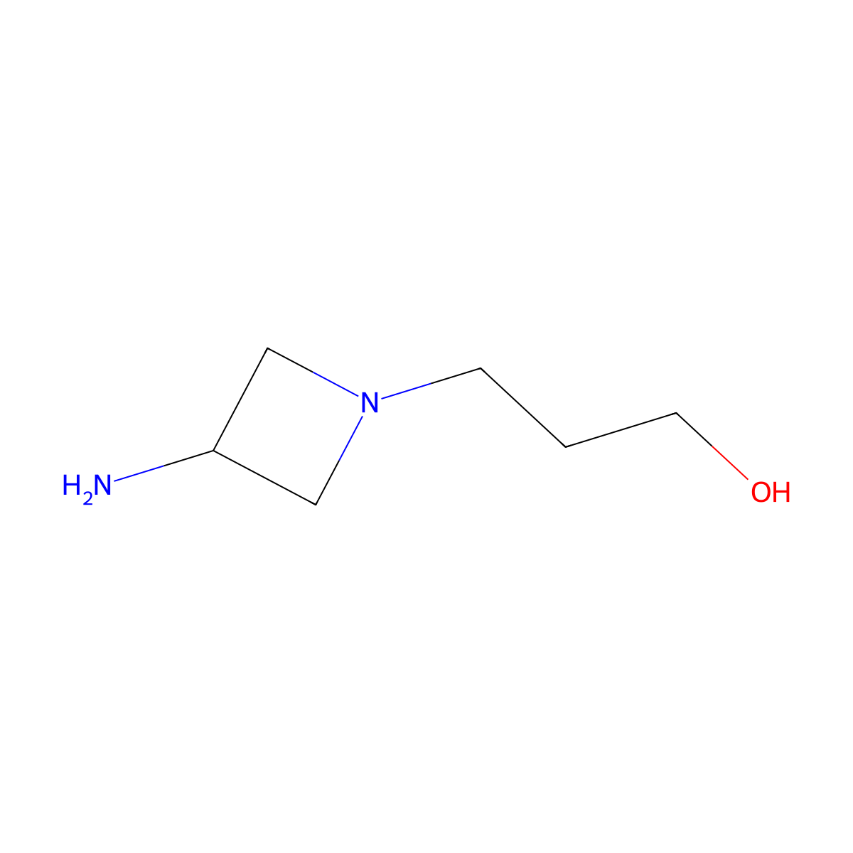 3-(3-Aminoazetidin-1-yl)propan-1-ol molecular structure, CAS 1407118-85-7