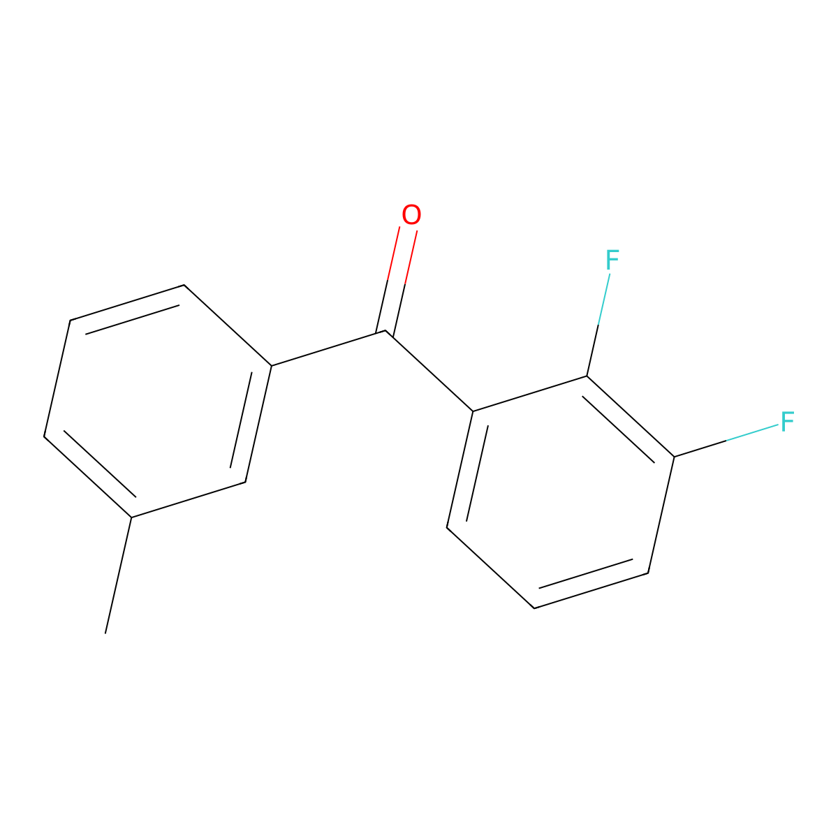 Methanone, (2,3-difluorophenyl)(3-methylphenyl)- molecular structure, CAS 1407120-68-6