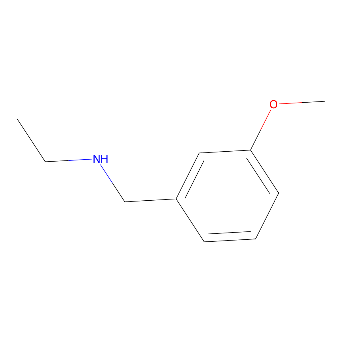 N-(3-methoxybenzyl)ethanamine molecular structure, CAS 140715-61-3