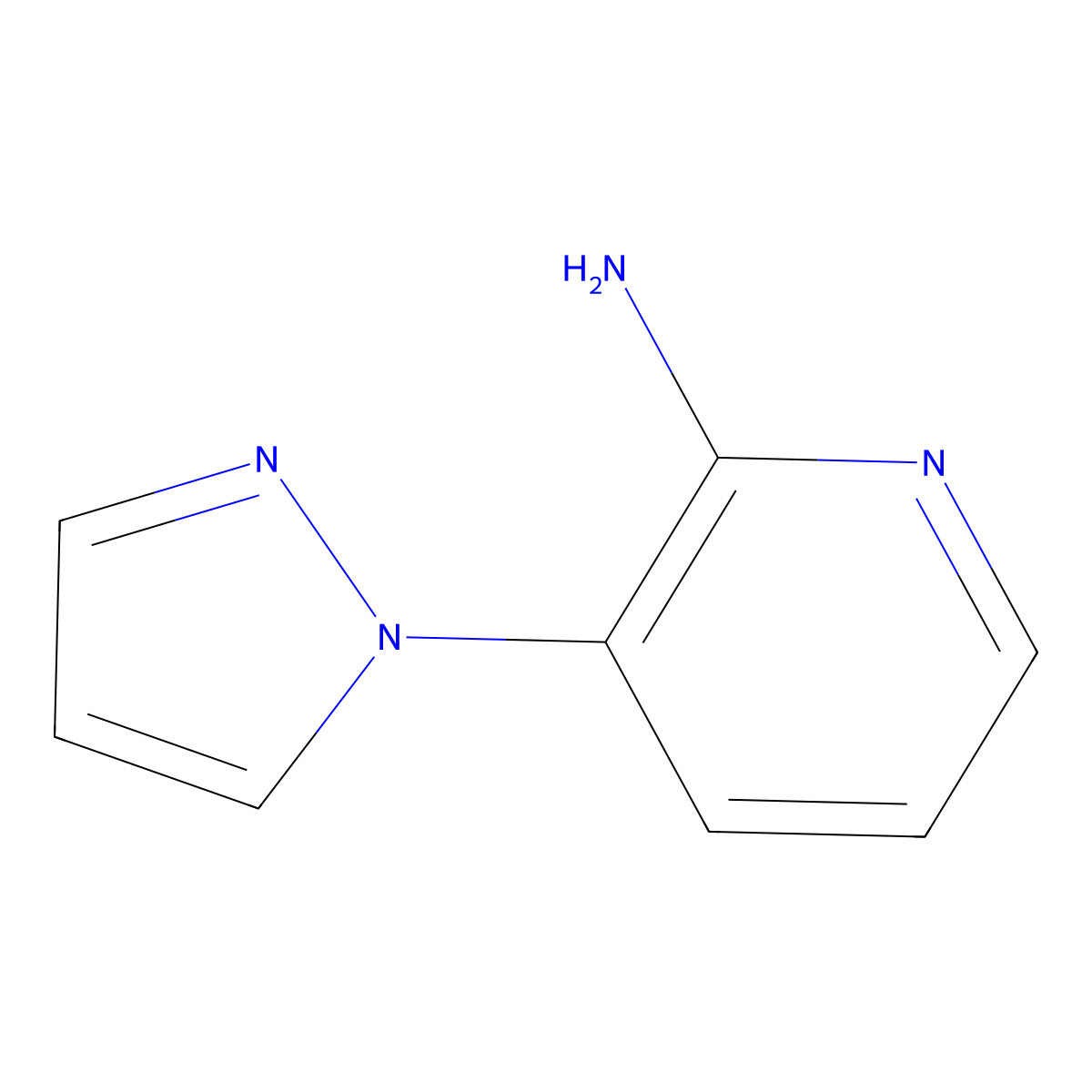 3-(1H-Pyrazol-1-YL)pyridin-2-amine molecular structure, CAS 1407153-45-0