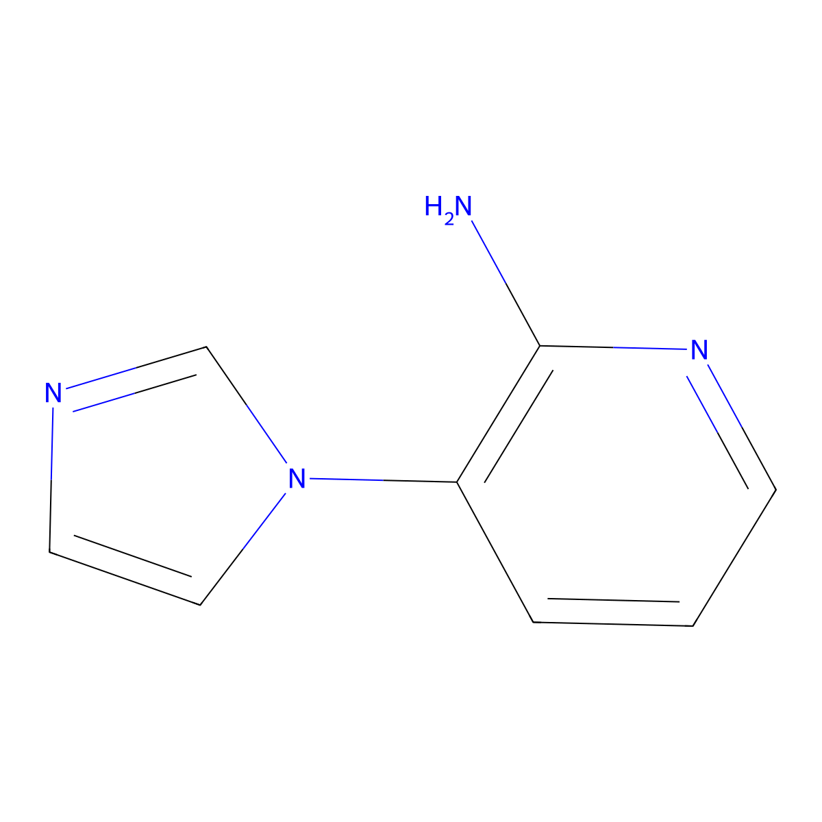 3-(1H-Imidazol-1-yl)pyridin-2-amine molecular structure, CAS 1407153-46-1