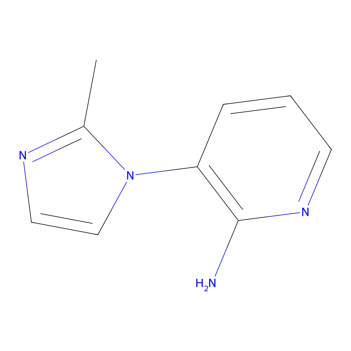 3-(2-Methyl-1H-imidazol-1-yl)-2-pyridinamine molecular structure, CAS 1407153-47-2