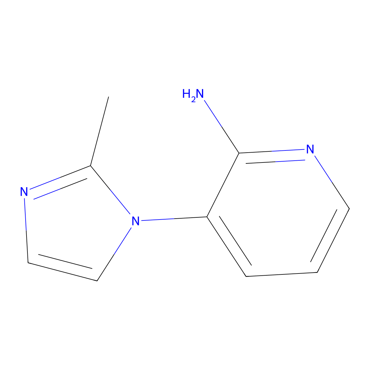 3-(2-Methyl-1H-imidazol-1-yl)-2-pyridinamine molecular structure, CAS 1407153-47-2