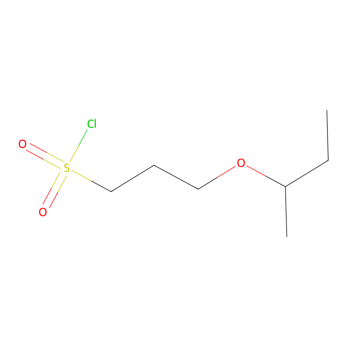 3-(Sec-butoxy)propane-1-sulfonyl chloride molecular structure, CAS 1407260-18-7
