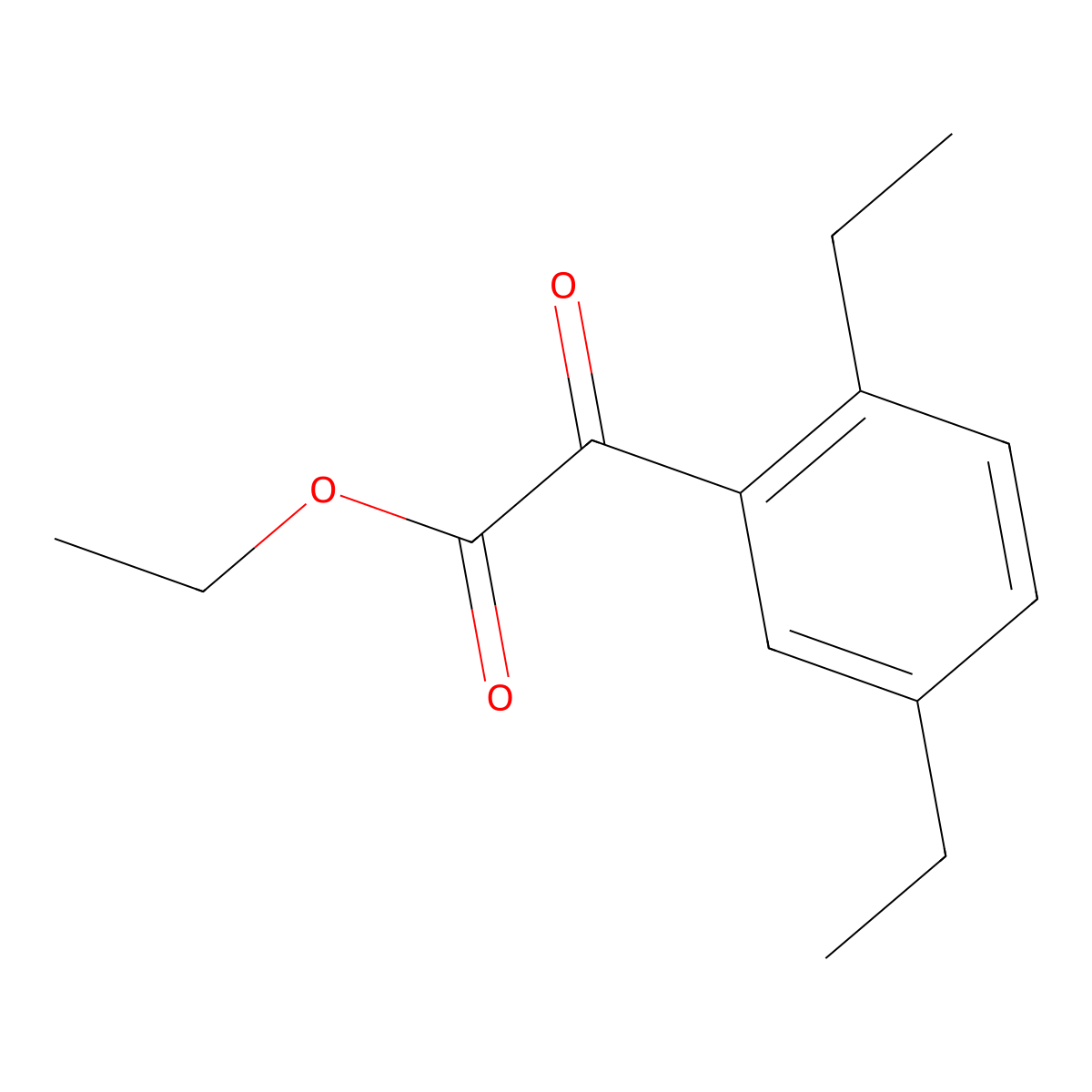 Ethyl 2-(2,5-diethylphenyl)-2-oxoacetate molecular structure, CAS 1407280-44-7