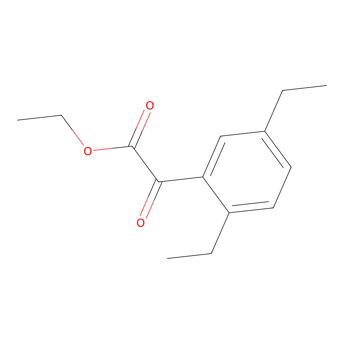 Ethyl 2-(2,5-diethylphenyl)-2-oxoacetate molecular structure, CAS 1407280-44-7