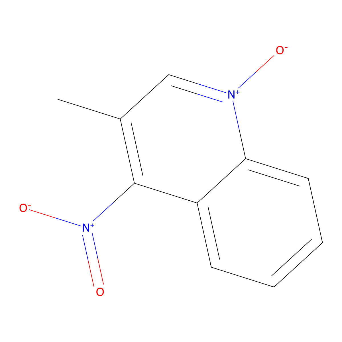 3-Methyl-4-nitroquinoline N-oxide molecular structure, CAS 14073-00-8