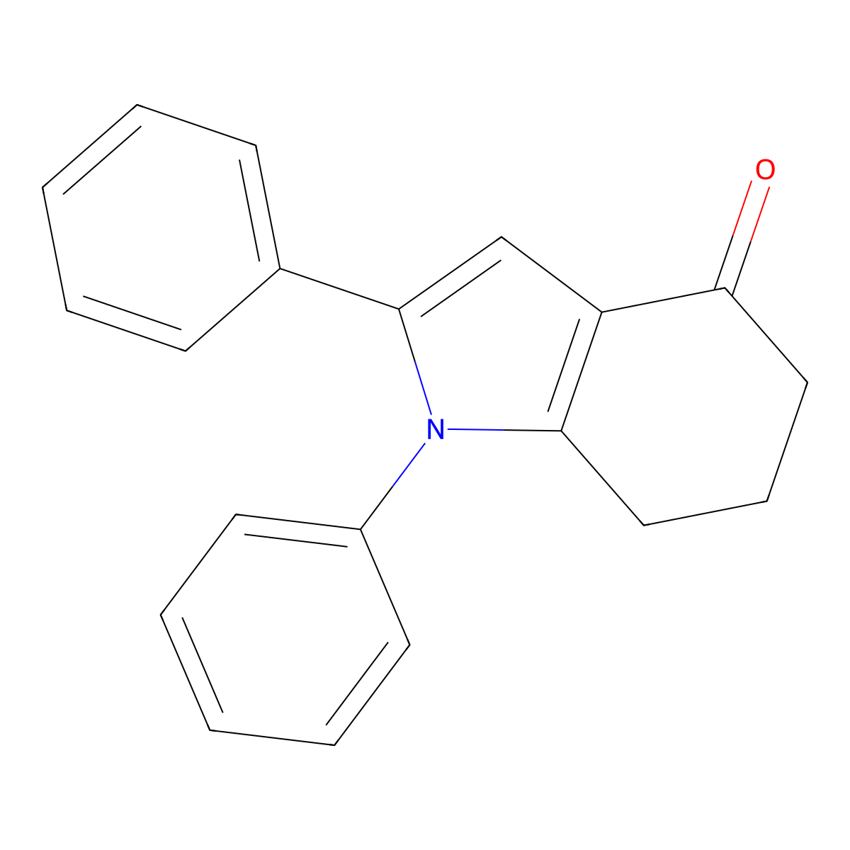 1,2-diphenyl-1,5,6,7-tetrahydro-4H-indol-4-one molecular structure, CAS 14073-27-9