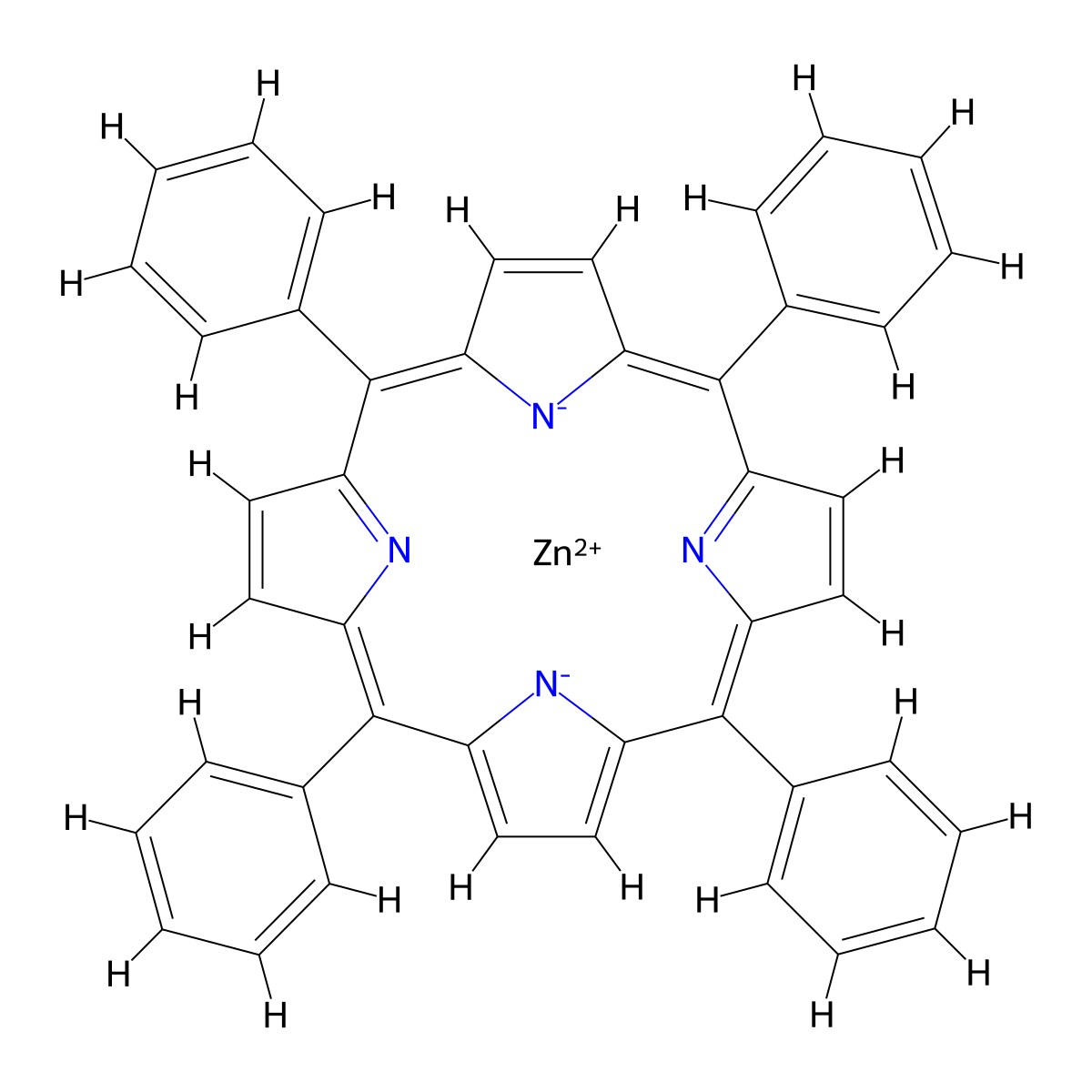 Zinc meso-tetraphenylporphine , XDN74807 molecular structure, CAS 14074-80-7