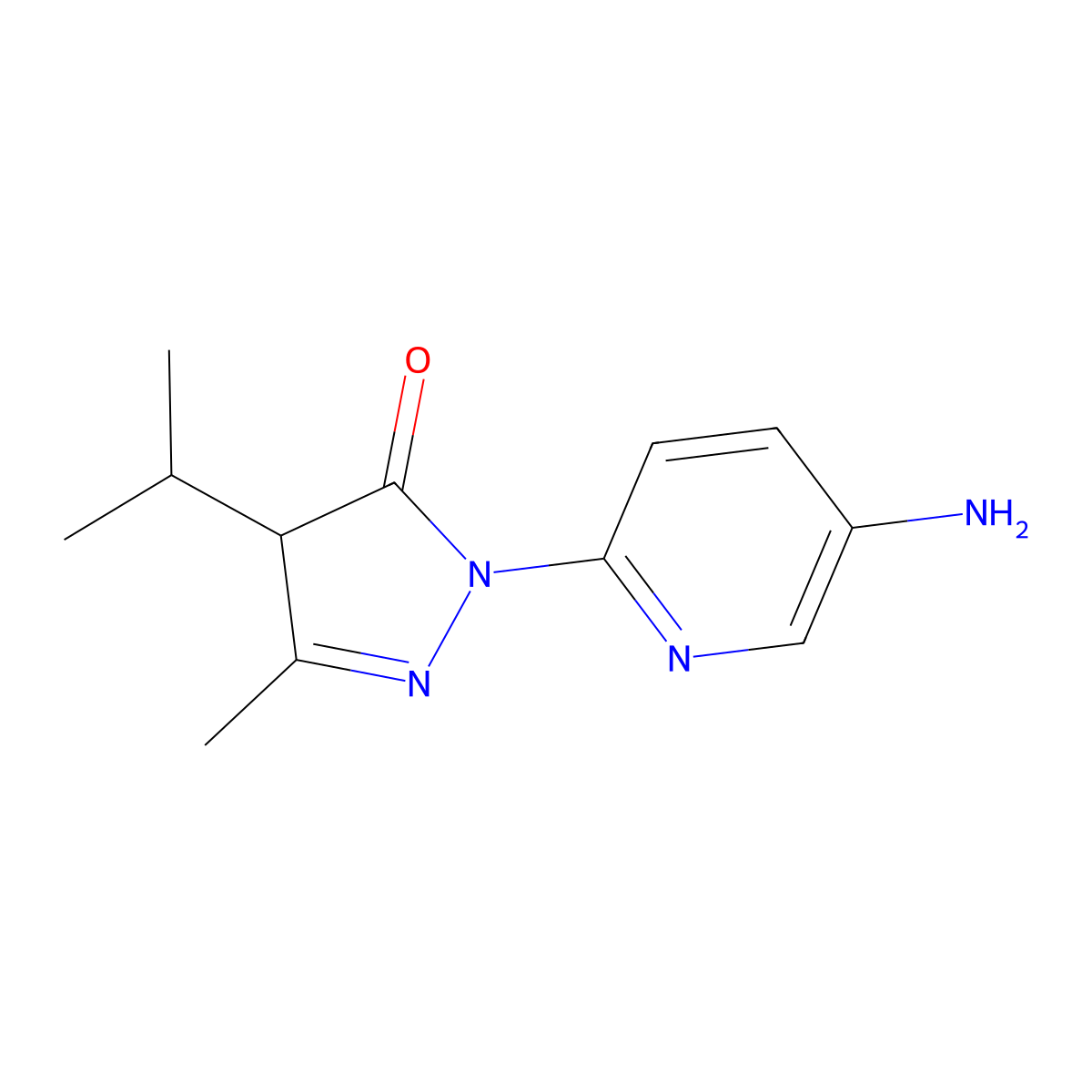 2-(5-Aminopyridin-2-yl)-4-isopropyl-5-methyl-2,4-dihydro-3h-pyrazol-3-one molecular structure, CAS 1407441-16-0