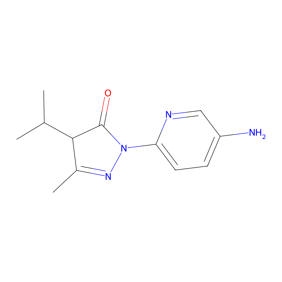2-(5-Aminopyridin-2-yl)-4-isopropyl-5-methyl-2,4-dihydro-3h-pyrazol-3-one molecular structure, CAS 1407441-16-0