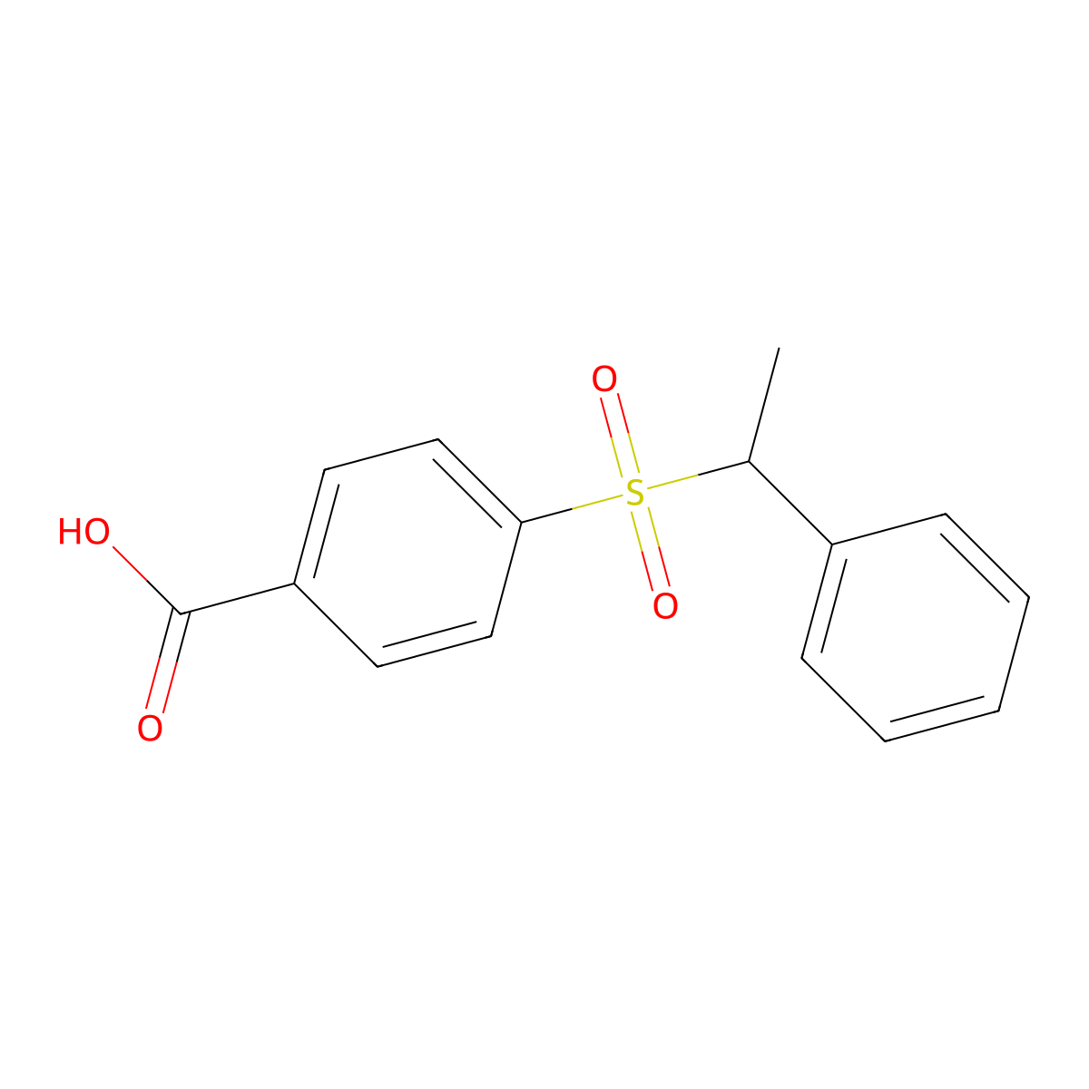4-(1-Phenylethanesulfonyl)benzoic acid molecular structure, CAS 1407473-35-1