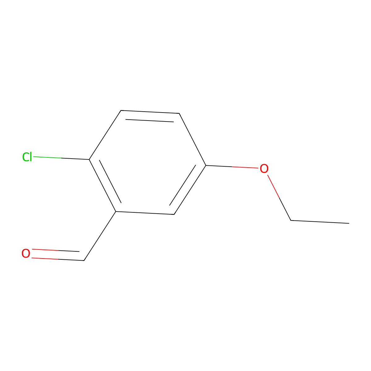 2-Chloro-5-ethoxybenzaldehyde molecular structure, CAS 1407500-39-3