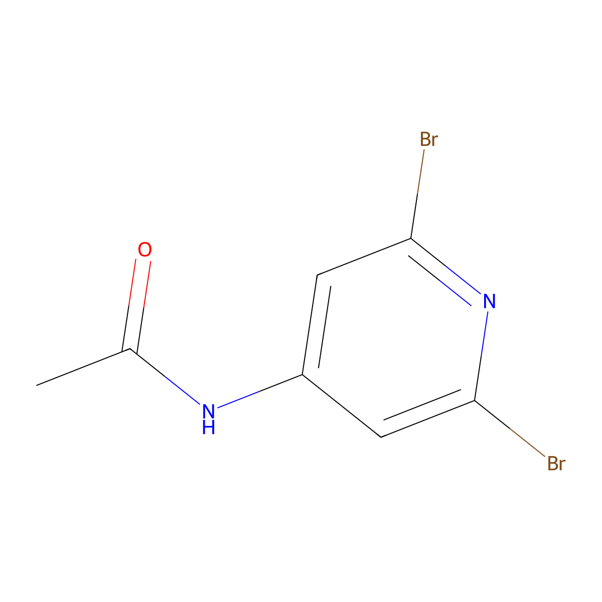 N-(2,6-dibromopyridin-4-yl)acetamide molecular structure, CAS 1407500-72-4