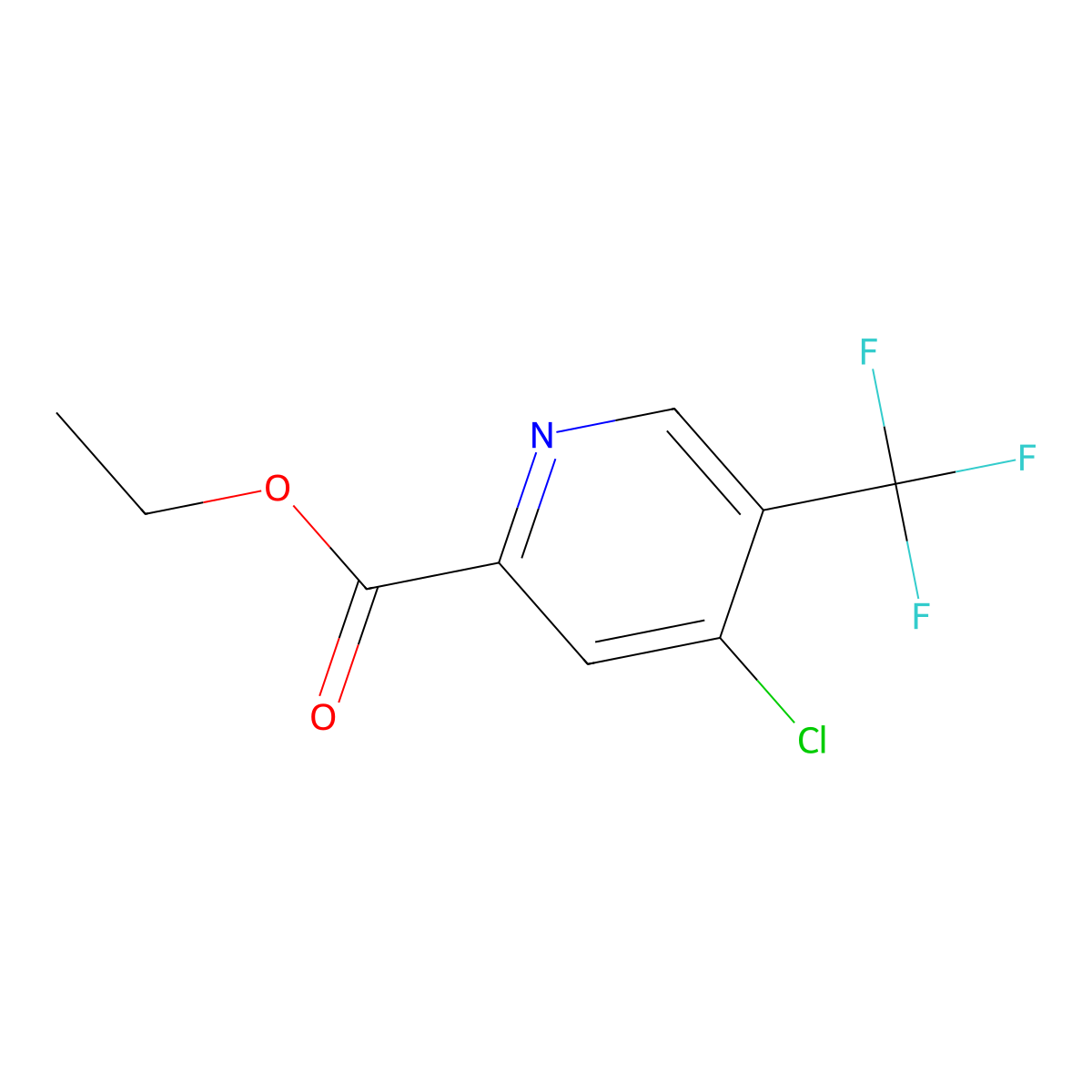 Ethyl 4-chloro-5-(trifluoromethyl)pyridine-2-carboxylate molecular structure, CAS 1407516-45-3