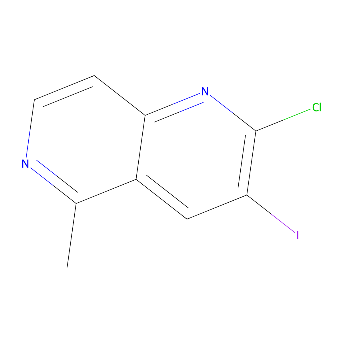 2-Chloro-3-iodo-5-methyl-1,6-naphthyridine molecular structure, CAS 1407521-91-8