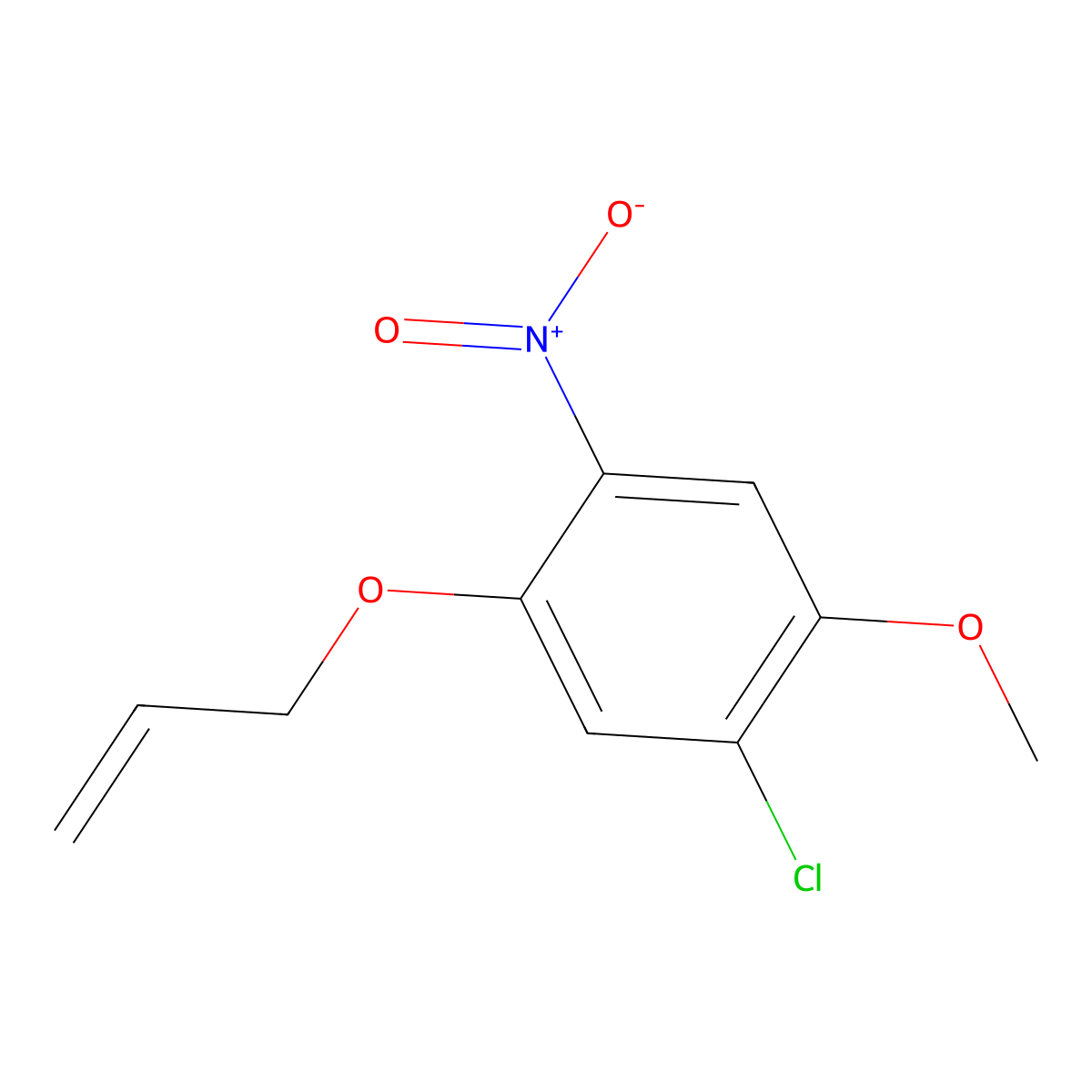 1-Chloro-2-methoxy-4-nitro-5-(prop-2-en-1-yloxy)benzene molecular structure, CAS 1407532-81-3
