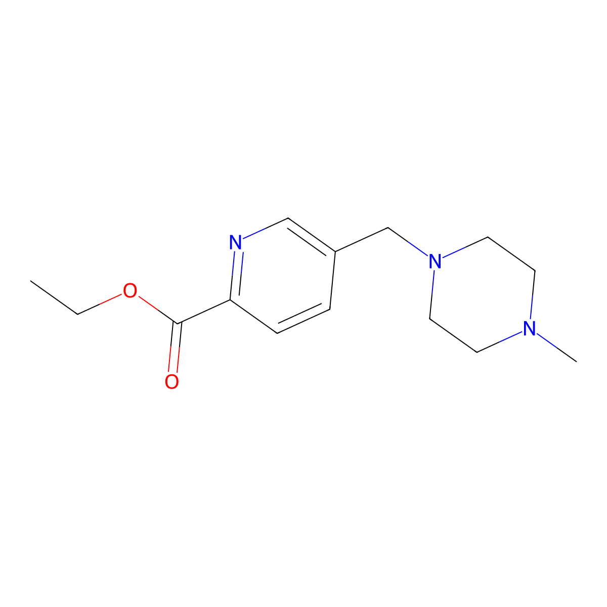 Ethyl 5-[(4-methylpiperazin-1-yl)methyl]pyridine-2-carboxylate molecular structure, CAS 1407532-82-4