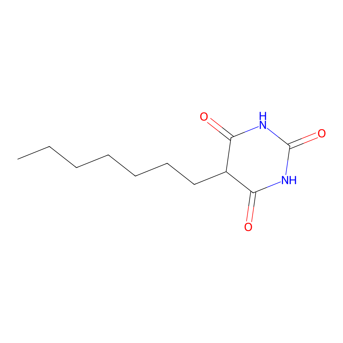 5-Heptylpyrimidine-2,4,6(1h,3h,5h)-trione molecular structure, CAS 14077-84-0