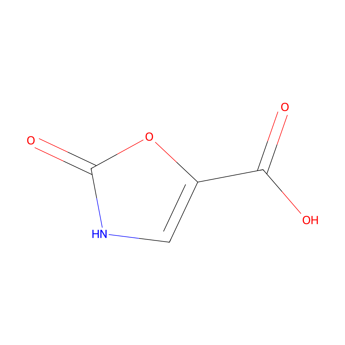 2-Hydroxy-1,3-oxazole-5-carboxylic acid molecular structure, CAS 1407858-88-1