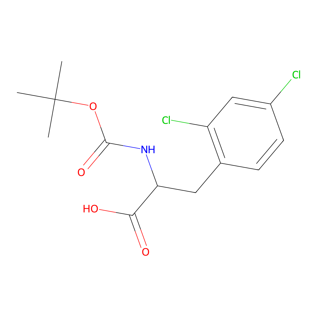 Boc-2,4-dichloro-DL-phenylalanine molecular structure, CAS 1407970-85-7
