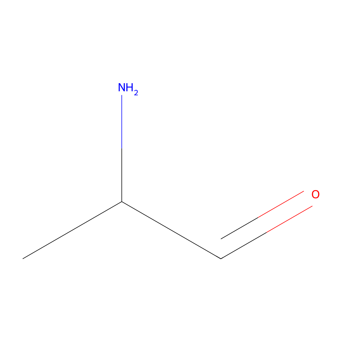 (2R)-2-aminopropanal molecular structure, CAS 1407973-85-6