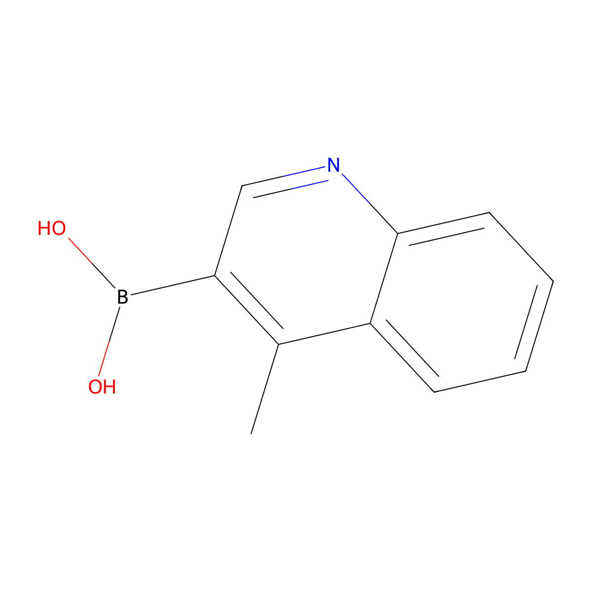 (4-Methylquinolin-3-yl)boronic acid molecular structure, CAS 1407995-26-9